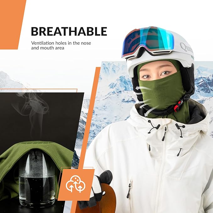 Balaclava Qunature Balaclava Masca de schi iarna Masca de fata rezistenta la vant, respirabila M/L pentru sporturi in aer liber Schi Ciclism Snowboard Motociclism Femei/Barbati