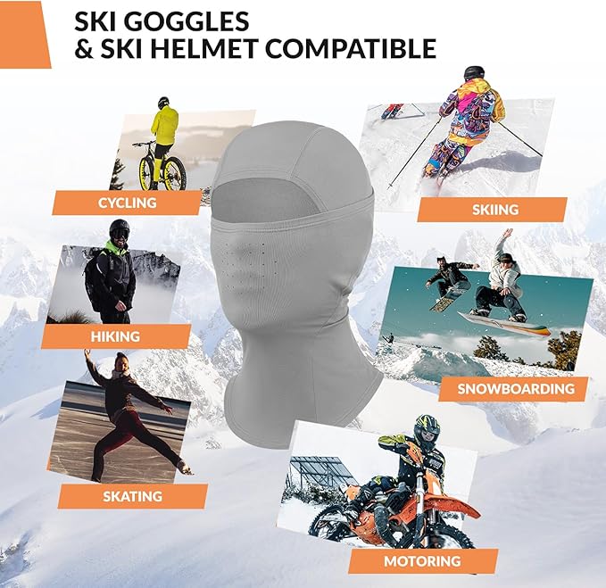 Balaclava Qunature Balaclava Masca de schi iarna Masca de fata rezistenta la vant, respirabila M/L pentru sporturi in aer liber Schi Ciclism Snowboard Motociclism Femei/Barbati