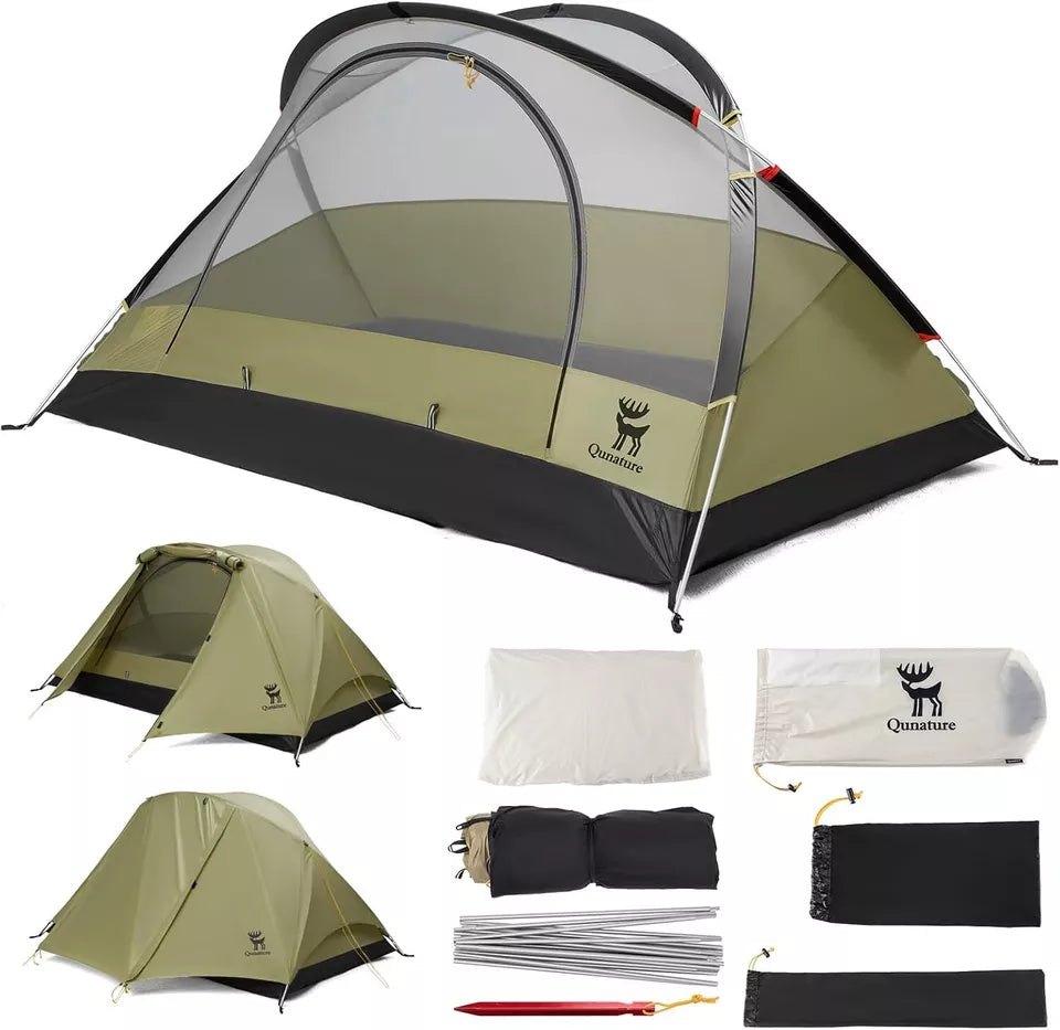 Cort de camping Qunature pentru 2 persoane Cort rucsac Cort impermeabil cu structura X