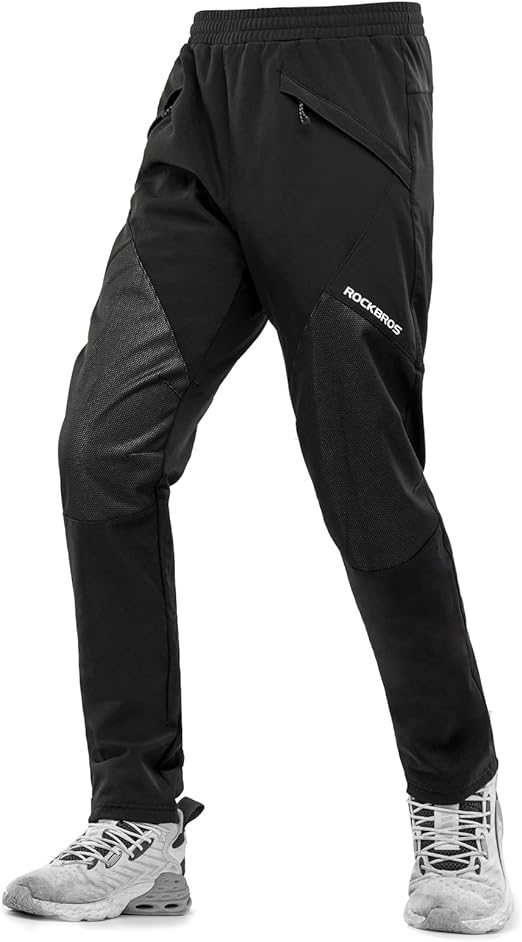 Pantaloni de iarnă ROCKBROS pantaloni de ciclism pentru bărbați termici rezistenți la vânt M-4XL