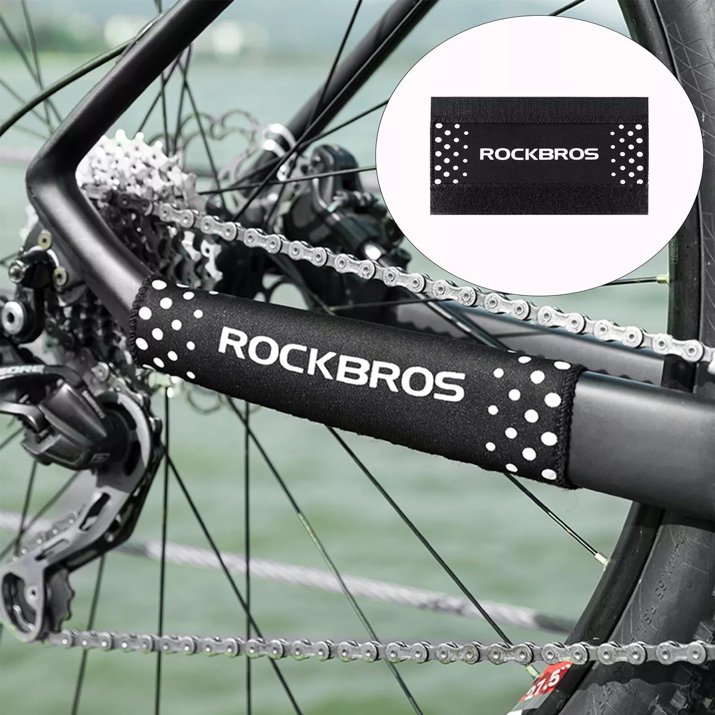 Chainstayuri de protecție a cadrului de bicicletă ROCKBROS Protejează împotriva frecării cauzate de lanțuri