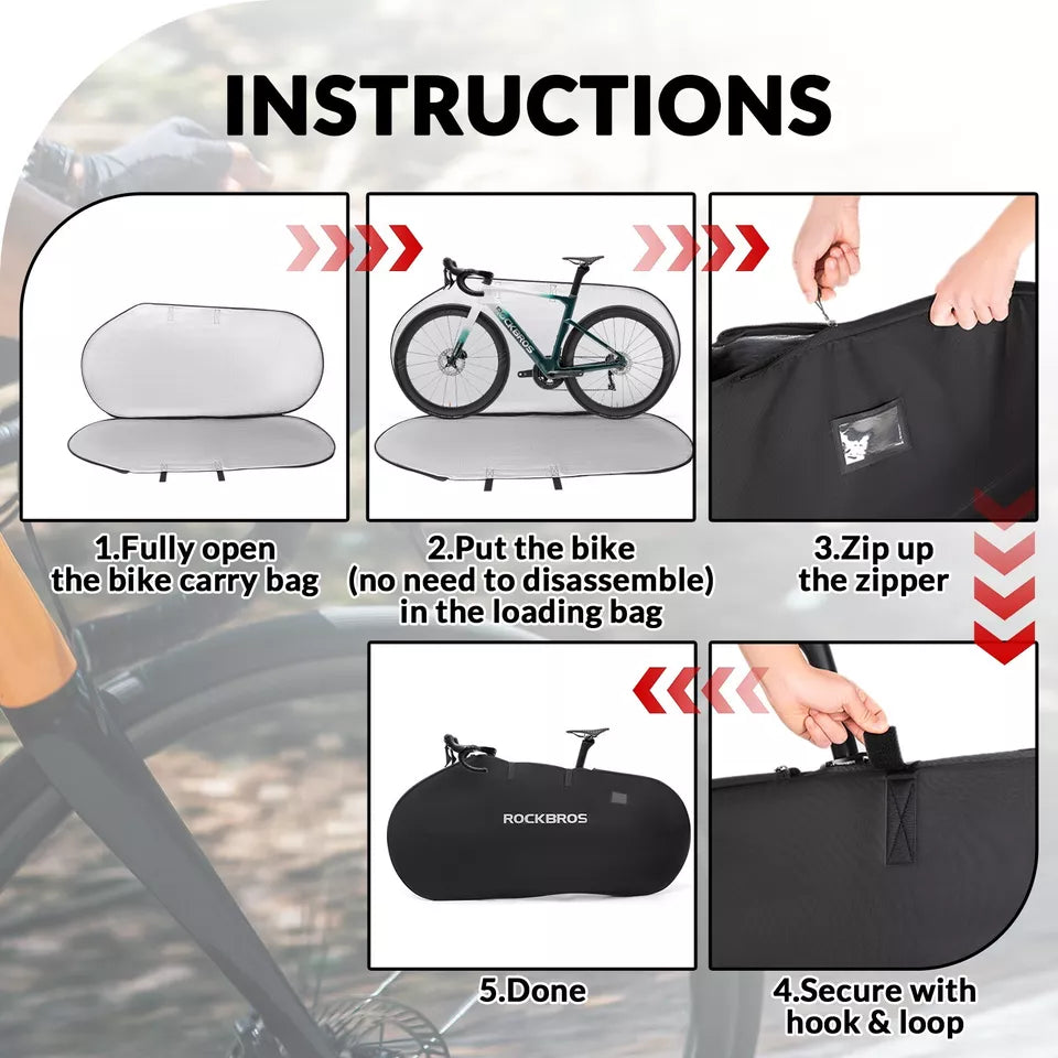 Geantă de transport pentru bicicletă ROCKBROS pentru 1 bicicletă de până la 26 inchi Geantă de depozitare MTB