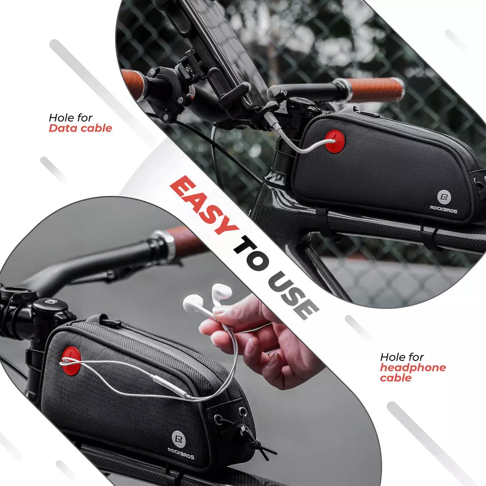 Geanta cadru ROCKBROS cu orificiu pentru casti geanta pentru cadru biciclete MTB