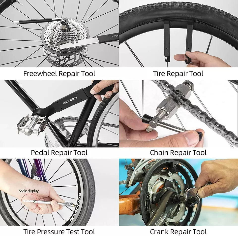 Set cutie de scule multifuncționale pentru repararea bicicletei ROCKBROS 44 în 1