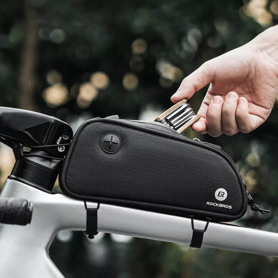 Geanta cadru ROCKBROS cu orificiu pentru casti geanta pentru cadru biciclete MTB