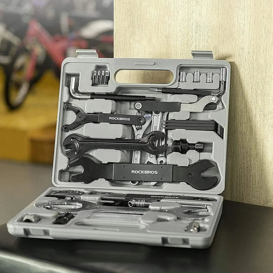 Set cutie de scule multifuncționale pentru repararea bicicletei ROCKBROS 44 în 1