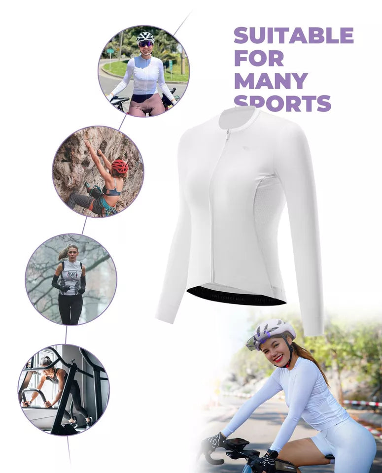 ROCKBROS TVI tricou ciclism mânecă lungă îmbrăcăminte biciclete respirabil femei