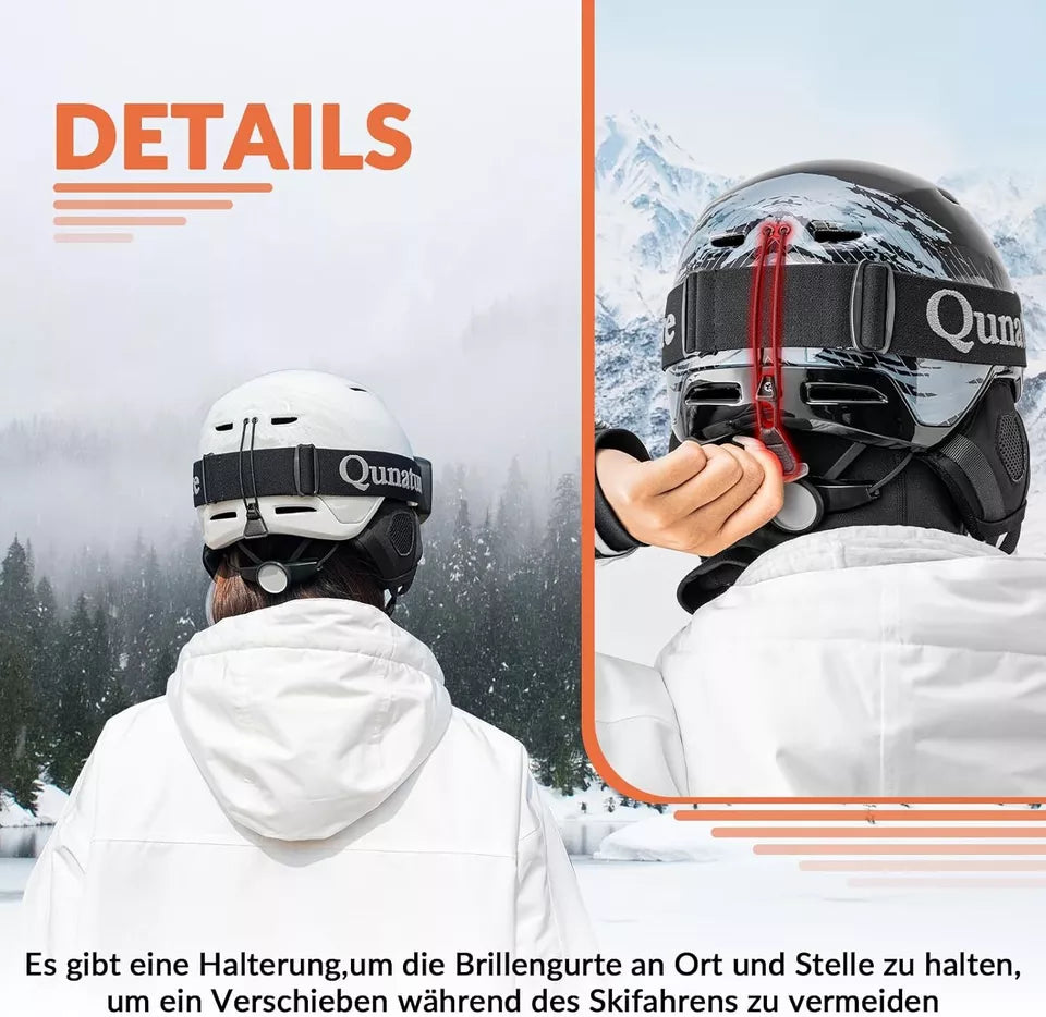 Cască de snowboard/schi Qunature cu căști pentru urechi Cască de snowboard pentru femei și bărbați 54-61 cm