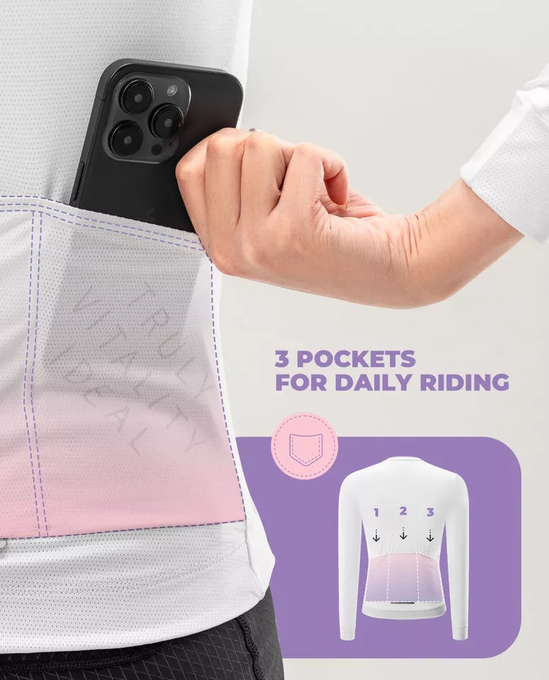 ROCKBROS TVI tricou ciclism mânecă lungă îmbrăcăminte biciclete respirabil femei
