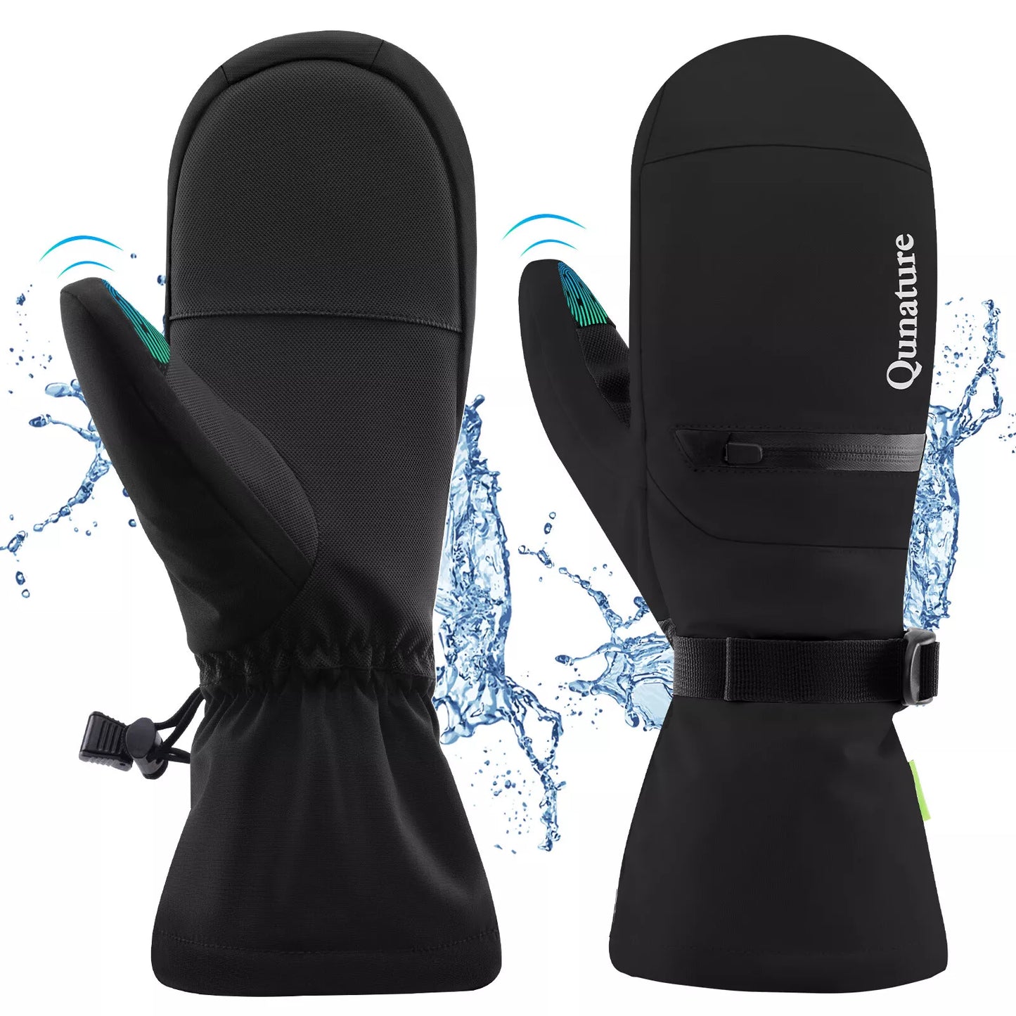Mănuși de schi Qunature Warm Mănuși de snowboard impermeabile XS-XL Femei/Bărbați