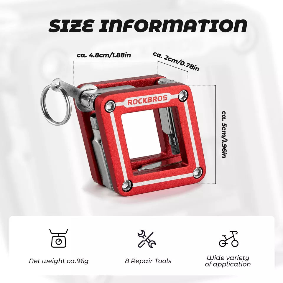 Instrument multifuncțional pentru biciclete ROCKBROS 8 în 1 reparare sculă pliabilă reparație