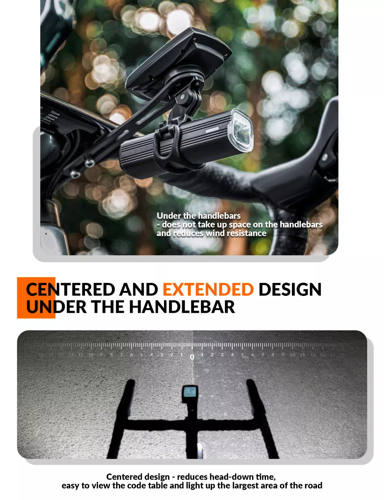 ROCKBROS Bicicletă Computer Mount GPS Adaptor Lumină pentru Bicicletă GoPro Fibră de Carbon