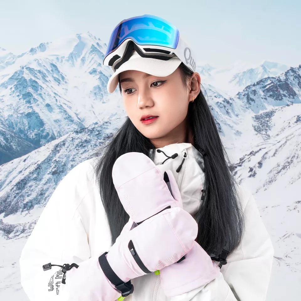 Mănuși de schi Qunature Warm Mănuși de snowboard impermeabile XS-XL Femei/Bărbați