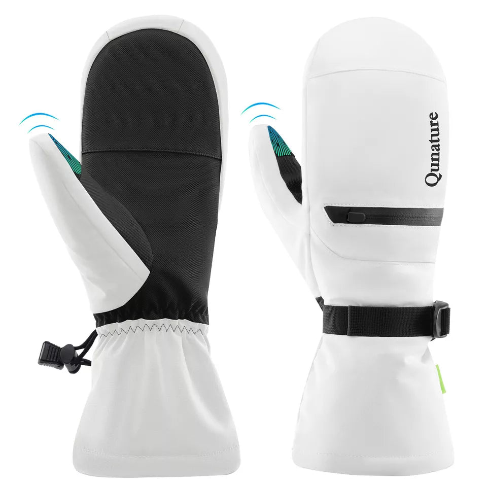 Mănuși de schi Qunature Warm Mănuși de snowboard impermeabile XS-XL Femei/Bărbați