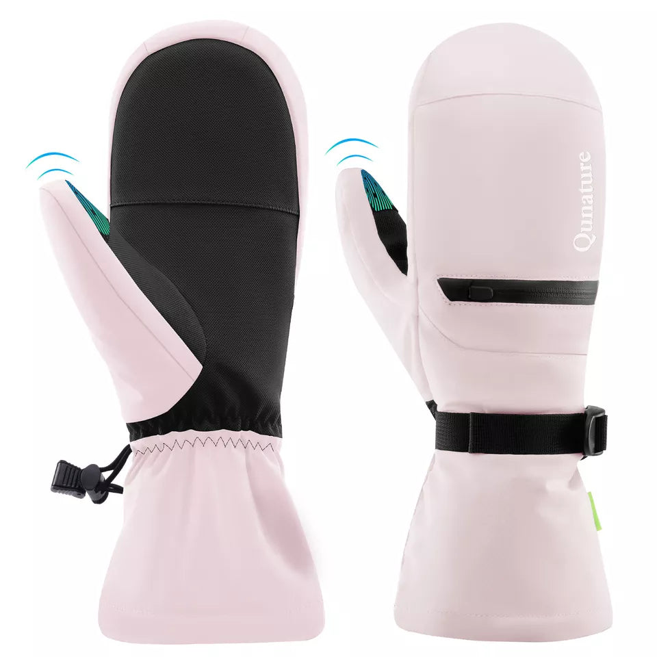 Mănuși de schi Qunature Warm Mănuși de snowboard impermeabile XS-XL Femei/Bărbați