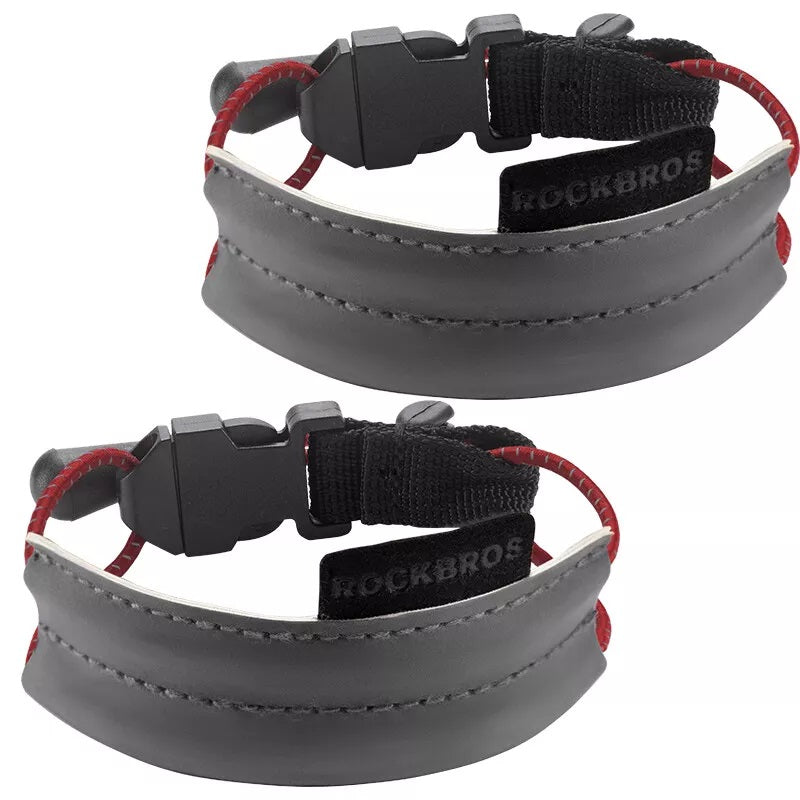 ROCKBROS Banda reflectorizanta Clip elastic pentru pantaloni Protector pentru pantaloni de bicicleta Banda reflectorizanta pentru pantaloni pentru jogging in aer liber Ciclism alergare 1 pereche