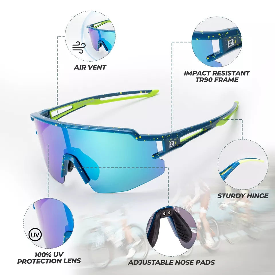 ROCKBROS Ochelari de soare polarizați/fotocromatici Ochelari de ciclism Bicicletă UV400 UNISEX