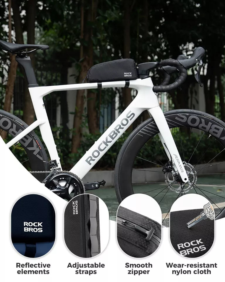 Geantă pentru bicicletă ROCKBROS Geantă pentru cadru impermeabilă Geantă triunghiulară detașabilă 0,9 L