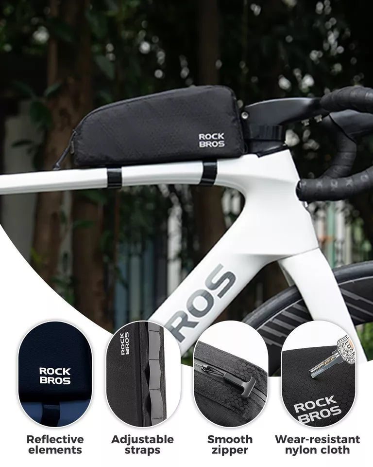 Geantă pentru bicicletă ROCKBROS Geantă pentru cadru impermeabilă Geantă triunghiulară detașabilă 0,9 L
