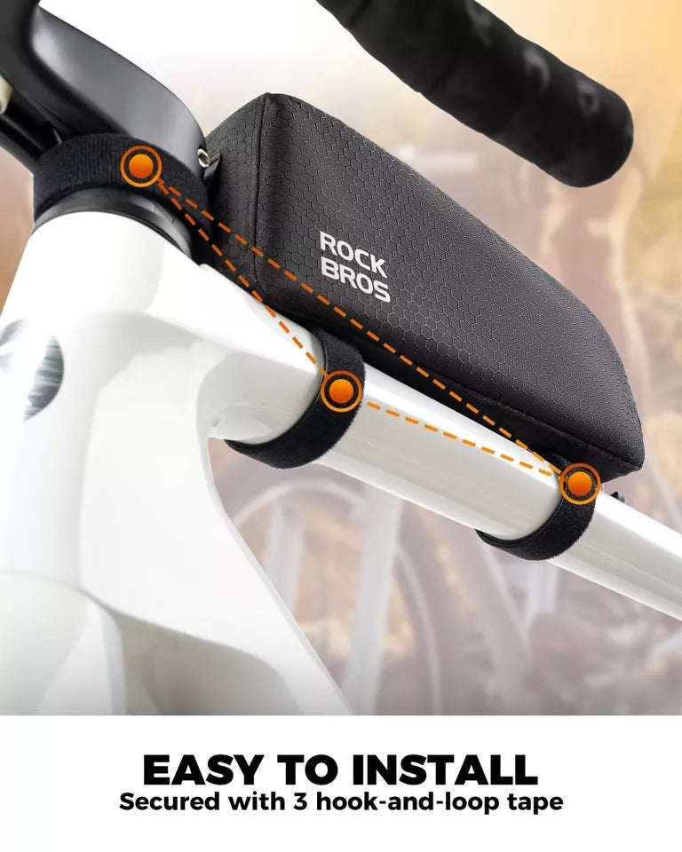 Geantă pentru bicicletă ROCKBROS Geantă pentru cadru impermeabilă Geantă triunghiulară detașabilă 0,9 L
