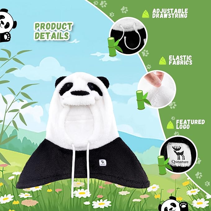 Masca de schi cu balaclava de iarna Qunature pentru copii si parinti masti integrale cu design panda balaclava pentru activitati in aer liber de toamna si iarna, cum ar fi schi, motociclism, ciclism