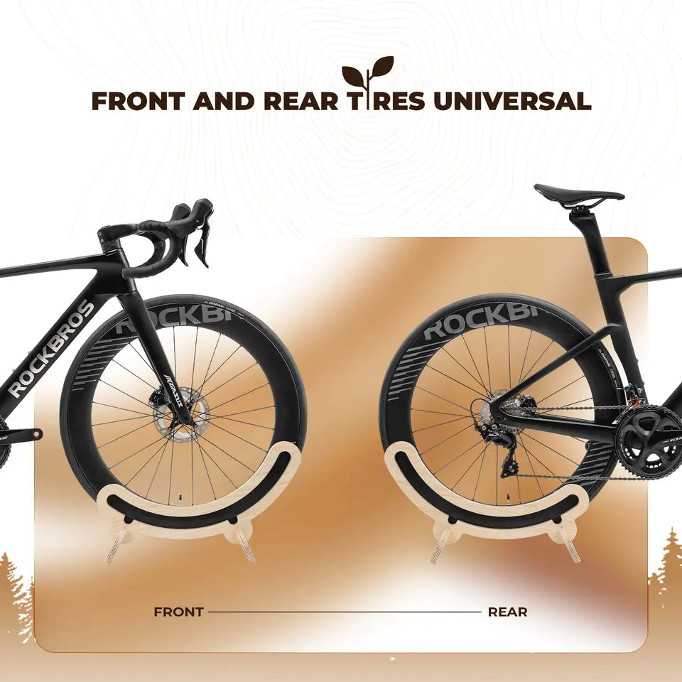 Suport de biciclete ROCKBROS Suport central din lemn 30mm pentru biciclete 23C-30C 700C
