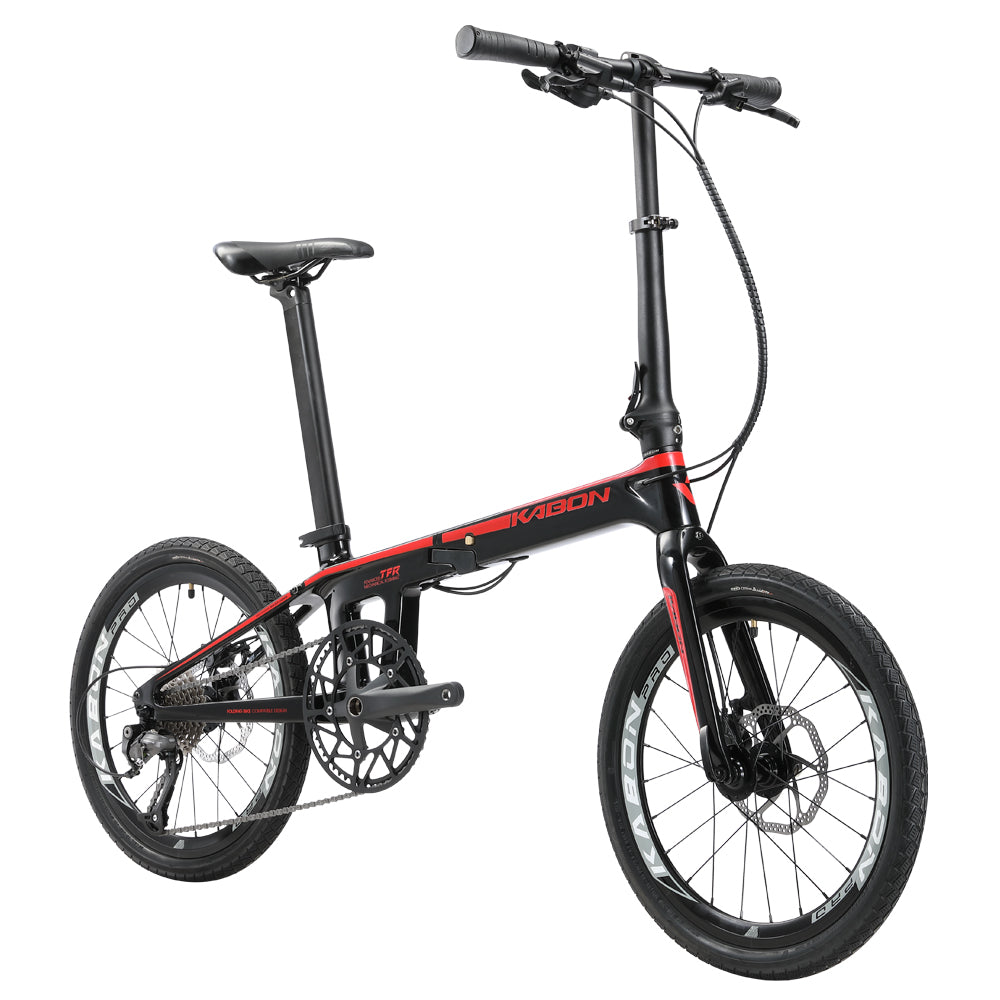 KABON Bicicletă pliantă de oraș fibră de carbon cu transmisie Shimano Altus 9S 20 inch
