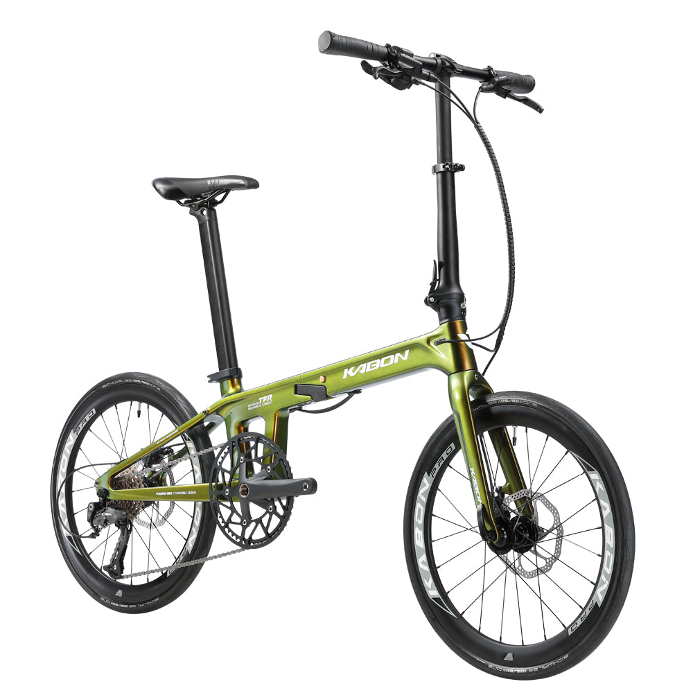 KABON Bicicletă pliantă de oraș fibră de carbon cu transmisie Shimano Altus 9S 20 inch