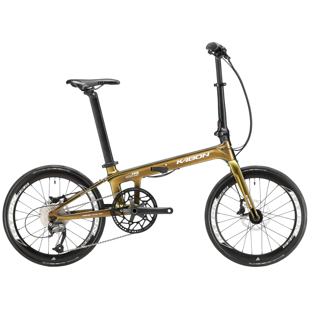 KABON Bicicletă pliantă de oraș fibră de carbon cu transmisie Shimano Altus 9S 20 inch