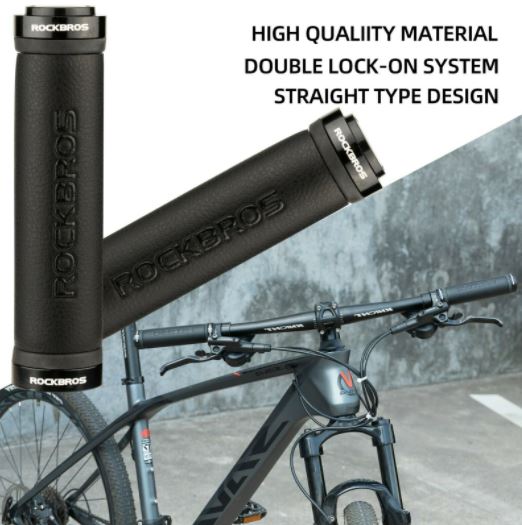 ROCKBROS mânere de bicicletă mânere blocate pentru ghidon MTB bicicletă anti-alunecare negru