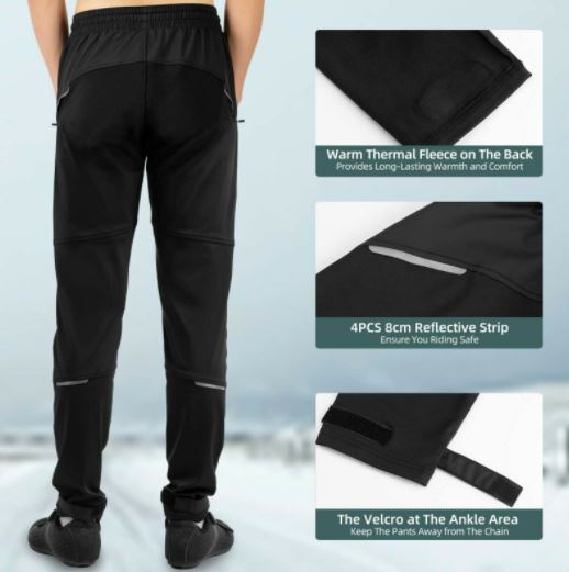 ROCKBROS pantaloni de iarnă pentru ciclism termici de munte pantaloni de ciclism rezistenți la vânt lungi M-4XL