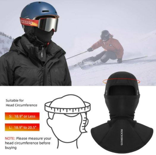 Cagulă ROCKBROS pentru Motociclete Balaclava Iarna pentru Ciclism Cald
