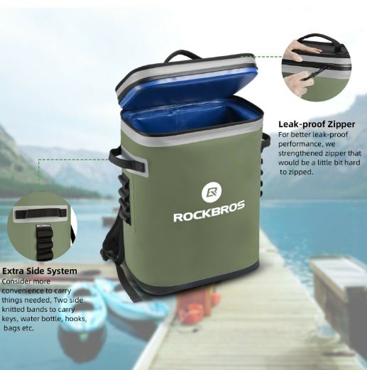 ROCKBROS 20L Geantă frigorifică rezistentă la apă de camping geantă de picnic pentru frigider