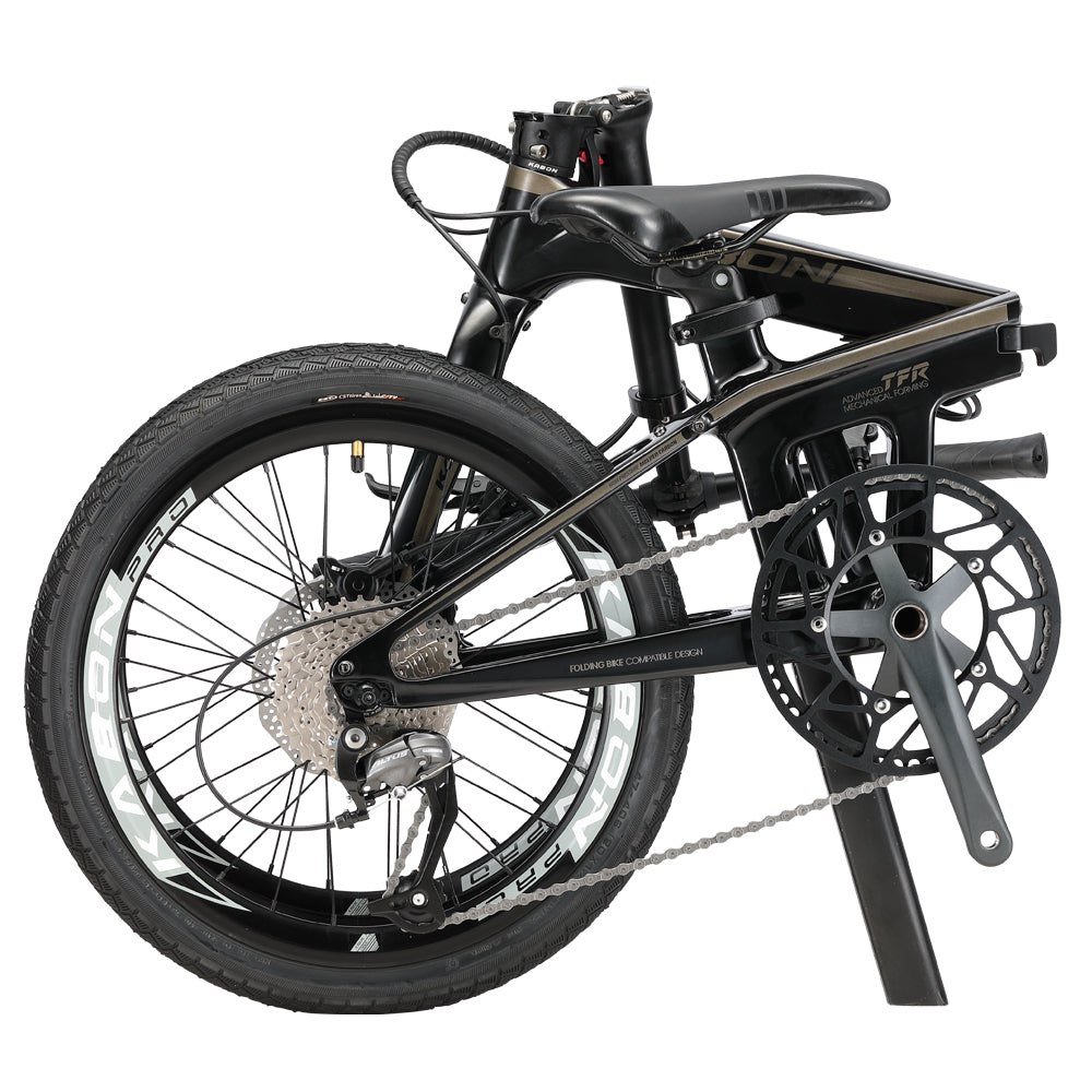 KABON Bicicletă pliantă de oraș fibră de carbon cu transmisie Shimano Altus 9S 20 inch