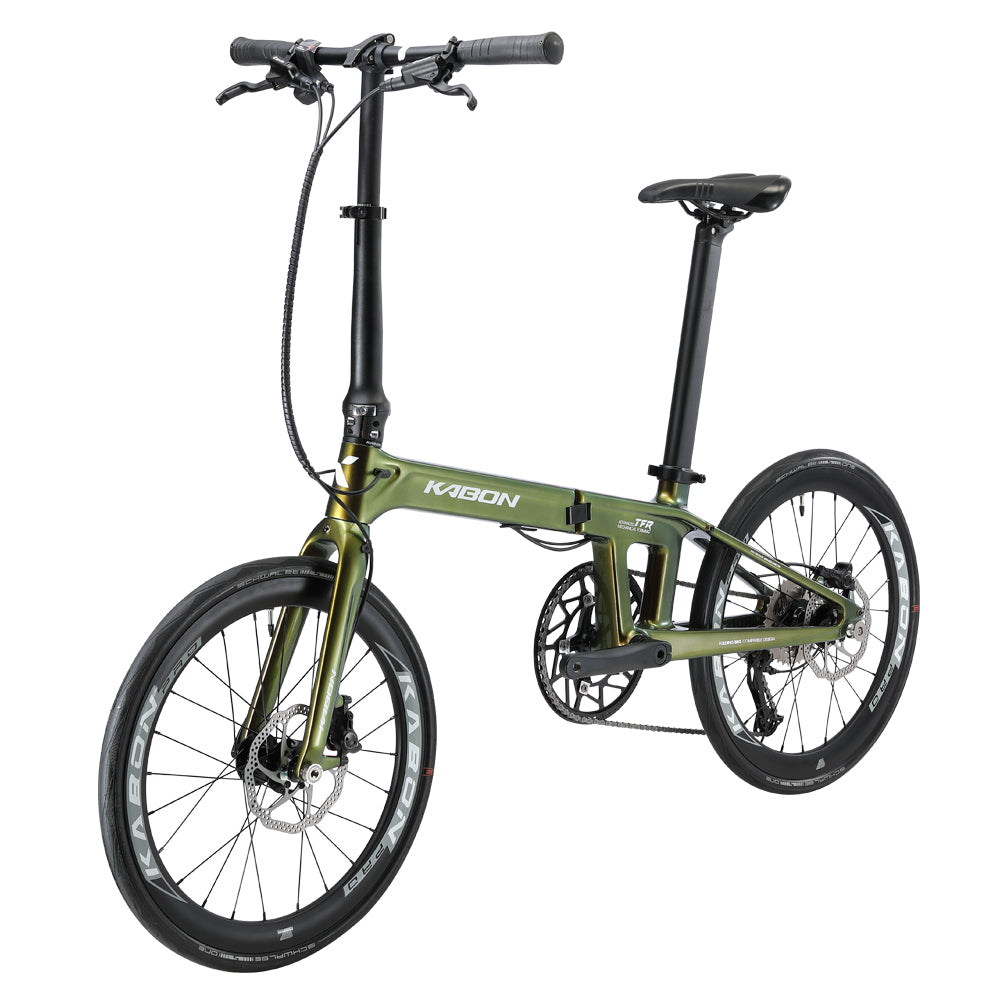 KABON Bicicletă pliantă de oraș fibră de carbon cu transmisie Shimano Altus 9S 20 inch