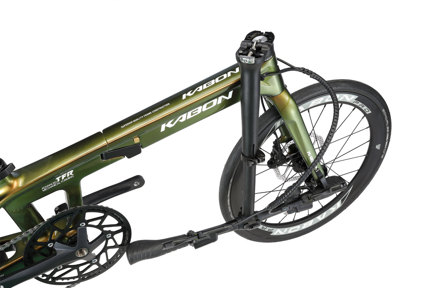 KABON Bicicletă pliantă de oraș fibră de carbon cu transmisie Shimano Altus 9S 20 inch