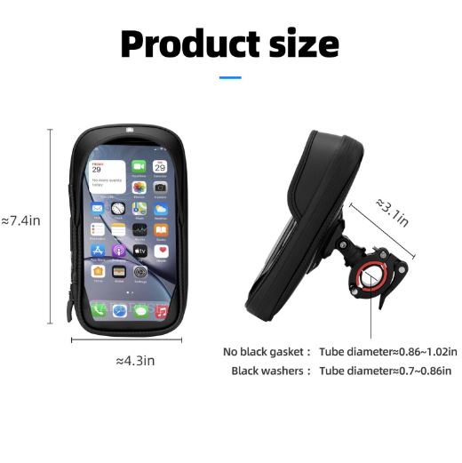 ROCKBROS geantă pentru ghidon de bicicletă Suport pentru telefon mobil de 6,2"