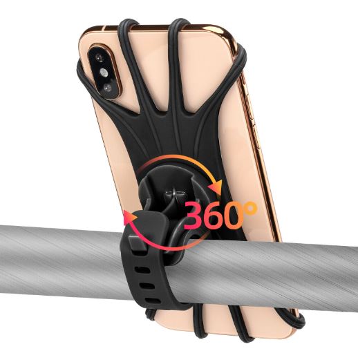ROCKBROS Suport telefon mobil bicicleta rotativ 360° pentru smartphone 4.0-6.8"