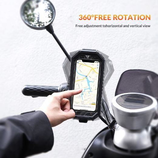 Suport ROCKBROS Suport telefon mobil bicicleta motocicleta universal 360° rezistent la apa