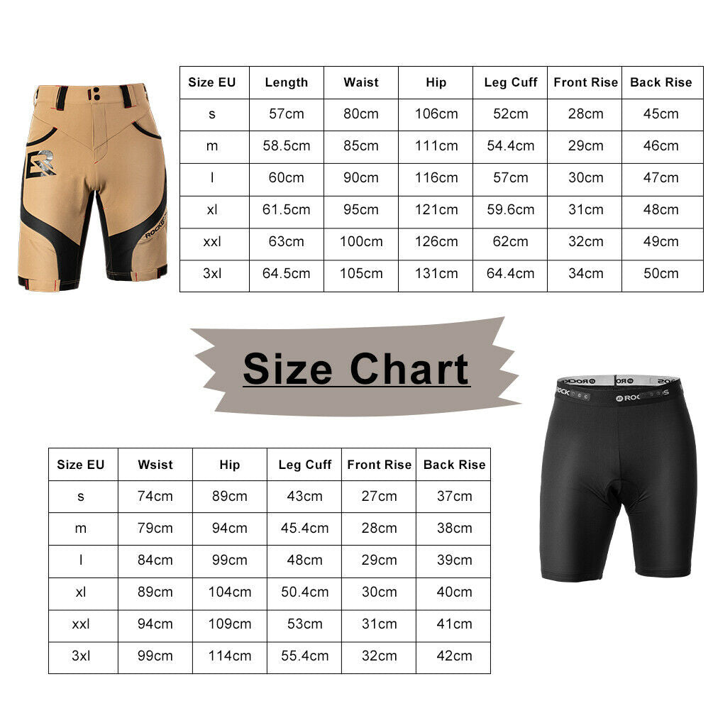 Pantaloni scurti ROCKBROS Elite cu interior și căptușeală pentru bărbați