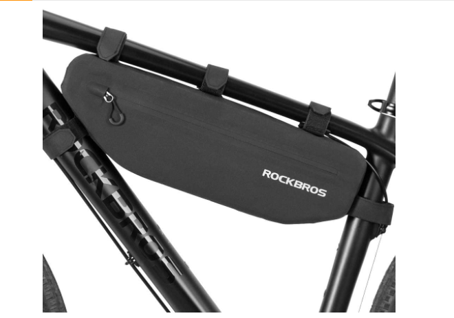 ROCKBROS AS-0433 geanta cadru biciclete geanta triunghi aprox.3L/4L neagra