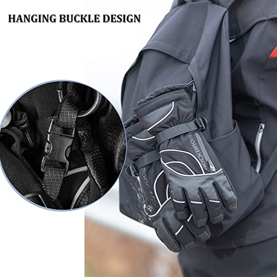 ROCKBROS manusi de iarna manusi de schi femei barbati calduroase rezistente la vant pentru ski snowboard -20 grade