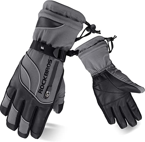 ROCKBROS manusi de iarna manusi de schi femei barbati calduroase rezistente la vant pentru ski snowboard -20 grade