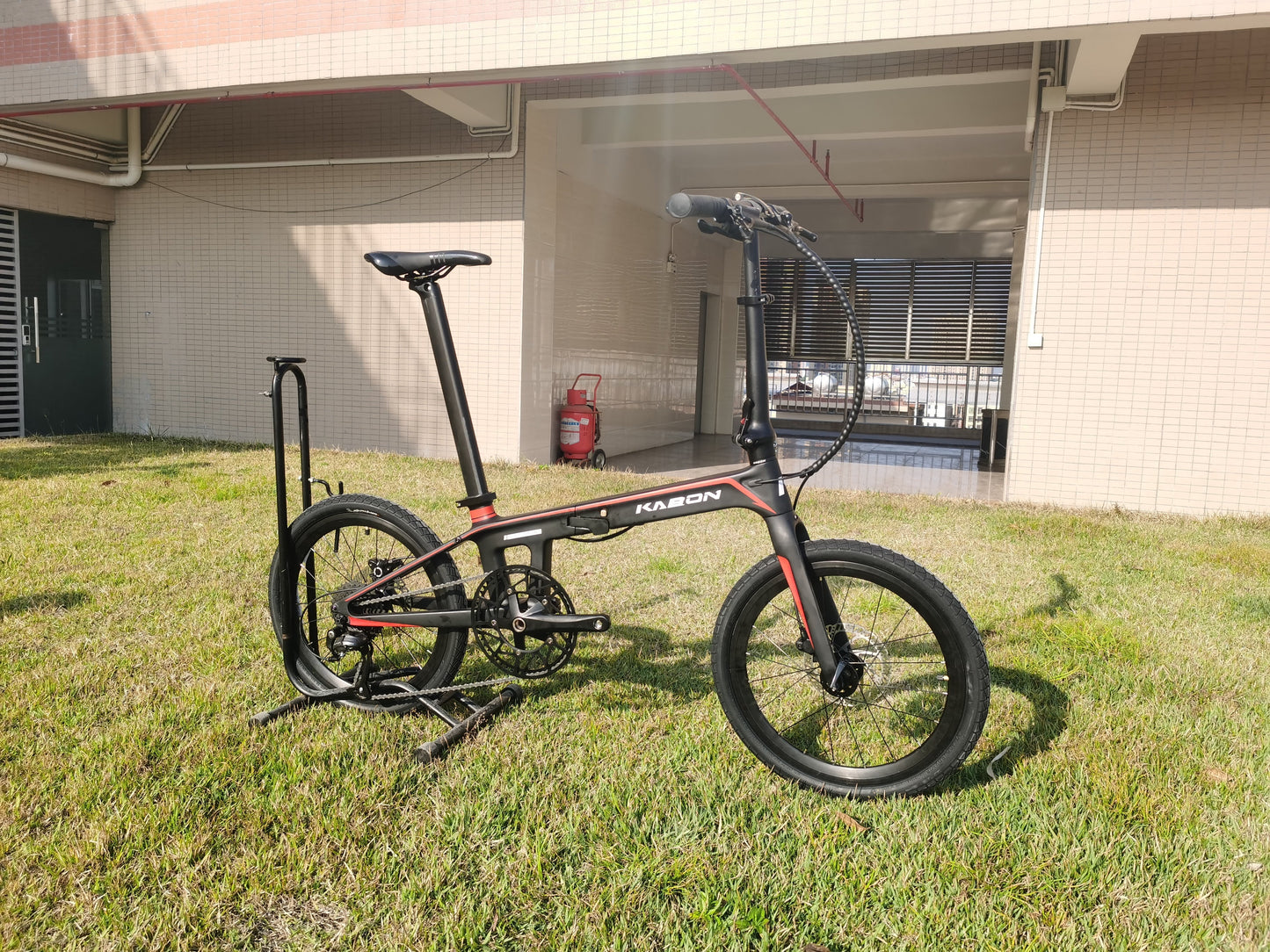 KABON Bicicletă pliantă de oraș fibră de carbon cu transmisie Shimano Altus 9S 20 inch