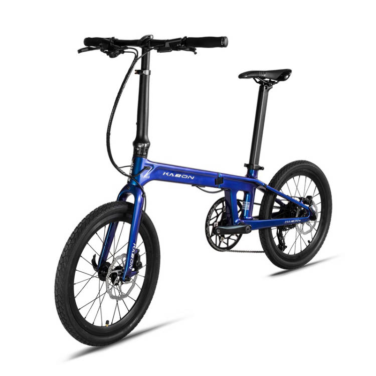 KABON Bicicletă pliantă de oraș fibră de carbon cu transmisie Shimano Altus 9S 20 inch
