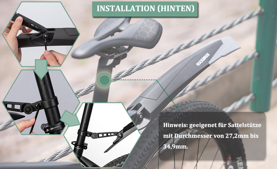Set apărători de noroi pentru bicicletă ROCKBROS 26/27,5/28 inch MTB