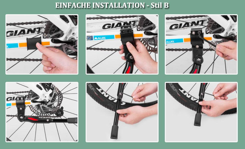 Suport pentru biciclete ROCKBROS Suport lateral reglabil pe inaltime aluminiu de 24-29 inch