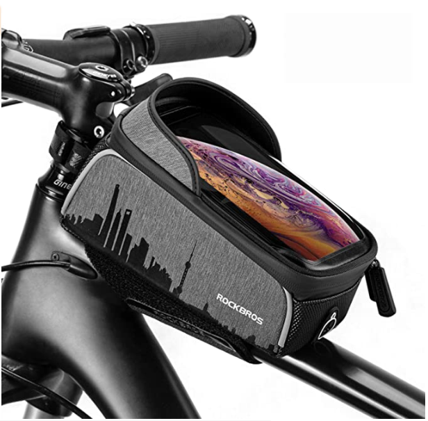 ROCKBROS 017-5 geantă impermeabilă pentru cadru de bicicletă pentru telefoane mobile de până la 6,5 inci
