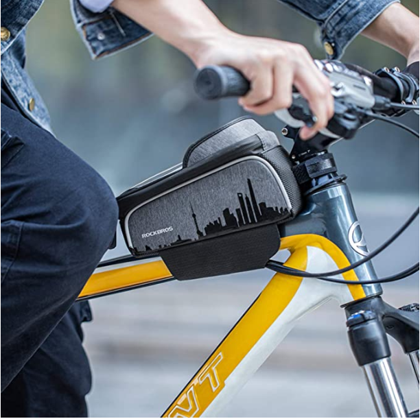ROCKBROS 017-5 geantă impermeabilă pentru cadru de bicicletă pentru telefoane mobile de până la 6,5 inci