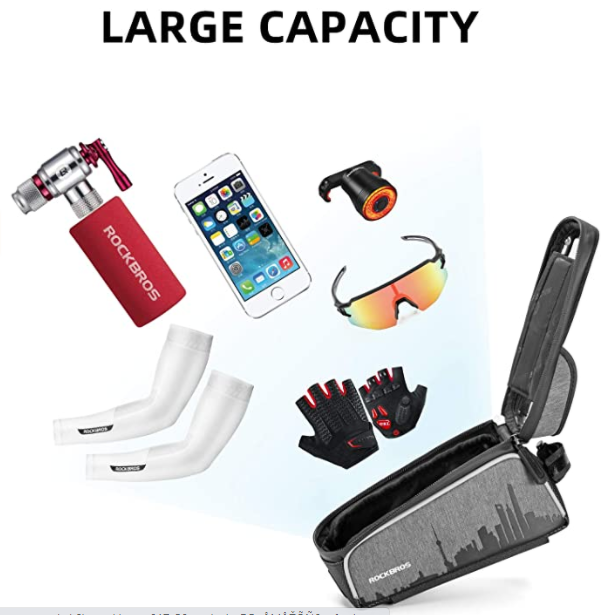 ROCKBROS 017-5 geantă impermeabilă pentru cadru de bicicletă pentru telefoane mobile de până la 6,5 inci